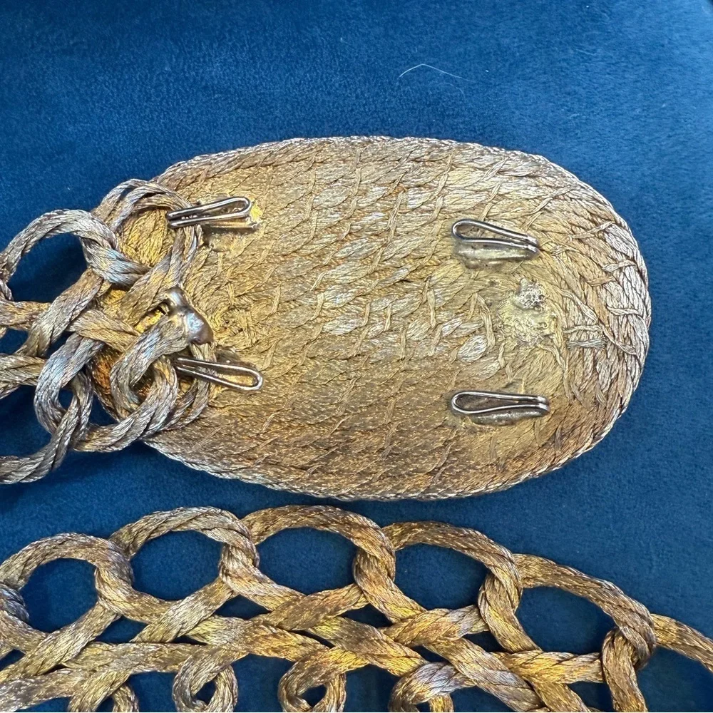 Vintage Gold Braided Wire Chain Belt